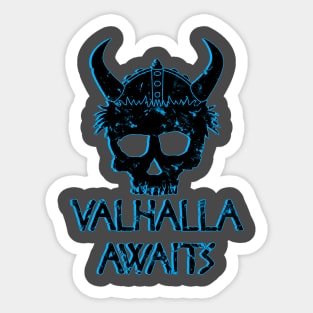 Valhalla Awaits Vikings Warrior Sticker